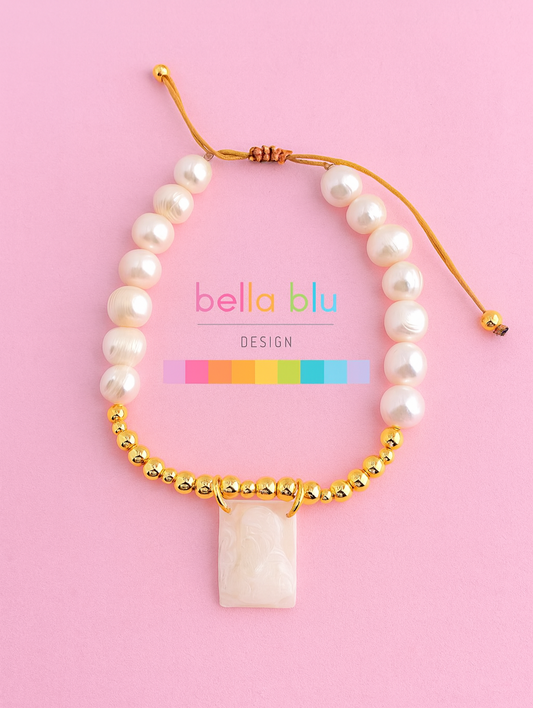 Stela fresh water pearls bracelet in gold filled