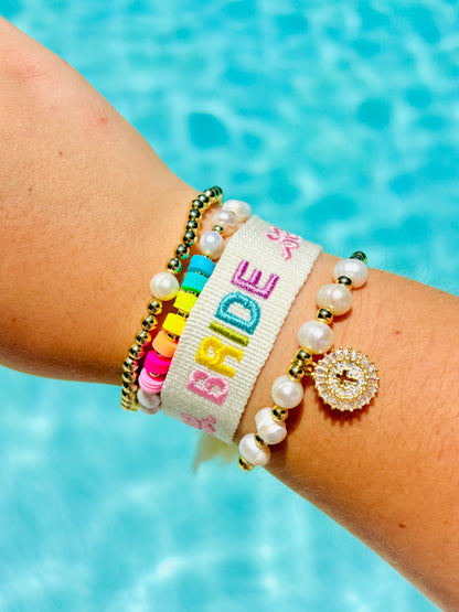 Bride pastel woven Bracelet