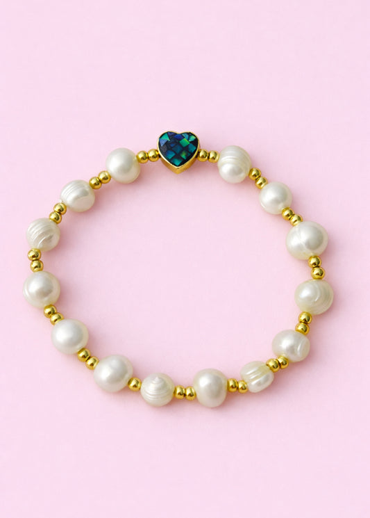 Jennifer Real fresh water pearl & 18k gold filled bracelet