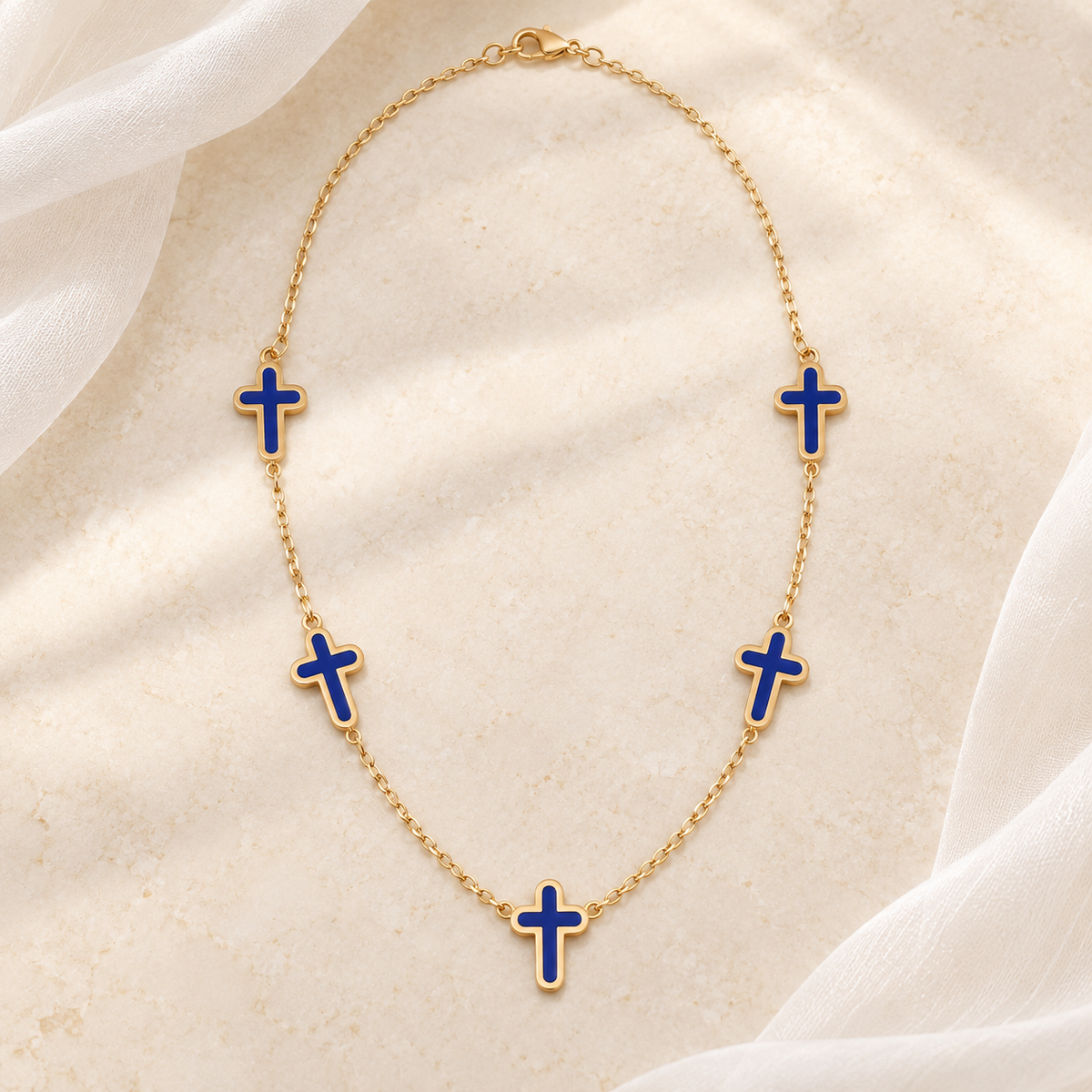 Walk by Faith Blue Cross Necklace 💙✝️