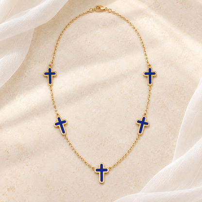 Walk by Faith Blue Cross Necklace 💙✝️