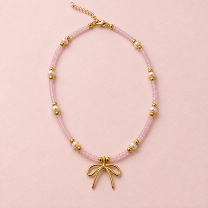 Tied to His Promises Bow Necklace