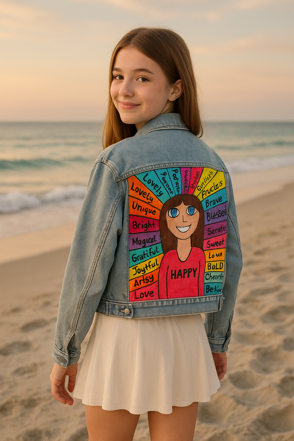 Handpainted jean jacket