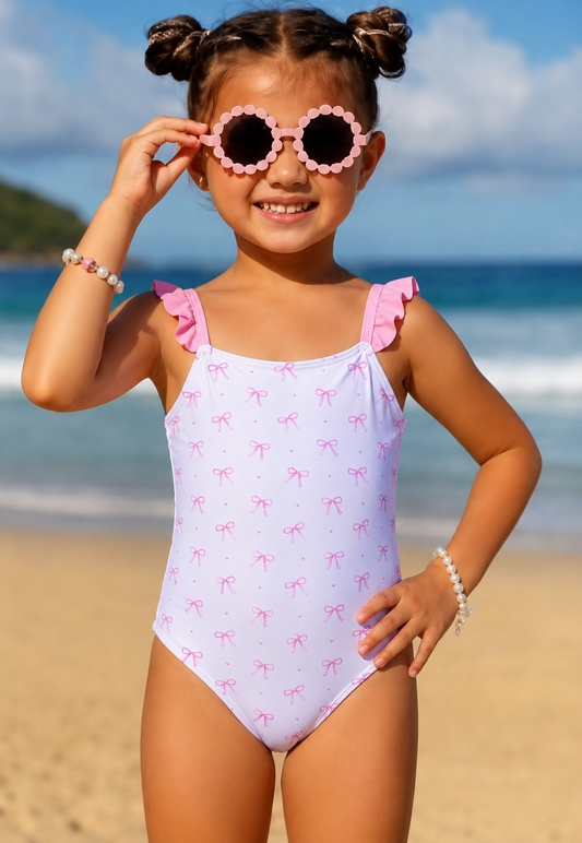 Pink Skye Baby Swimwear Adorable Baby Girl Swimsuit Bella Blu Design