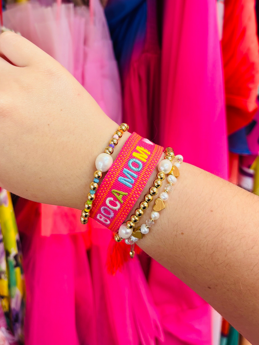 Boca Mom woven bracelet