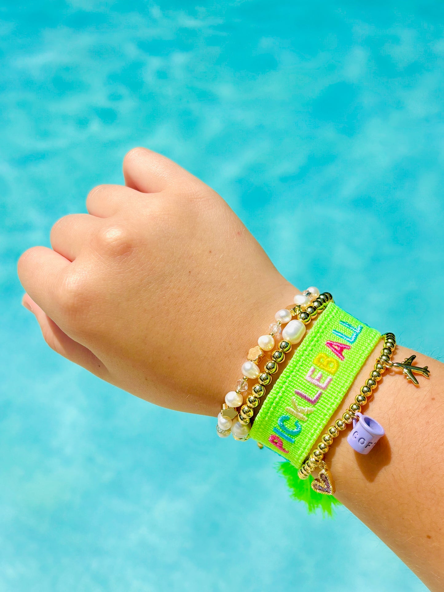 Pickleball colorful woven adjustable Bracelet