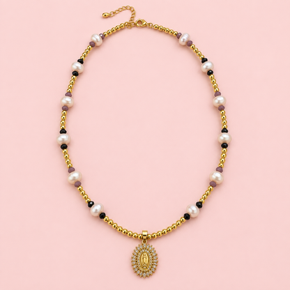 Our Lady of Grace Freshwater Pearl Necklace