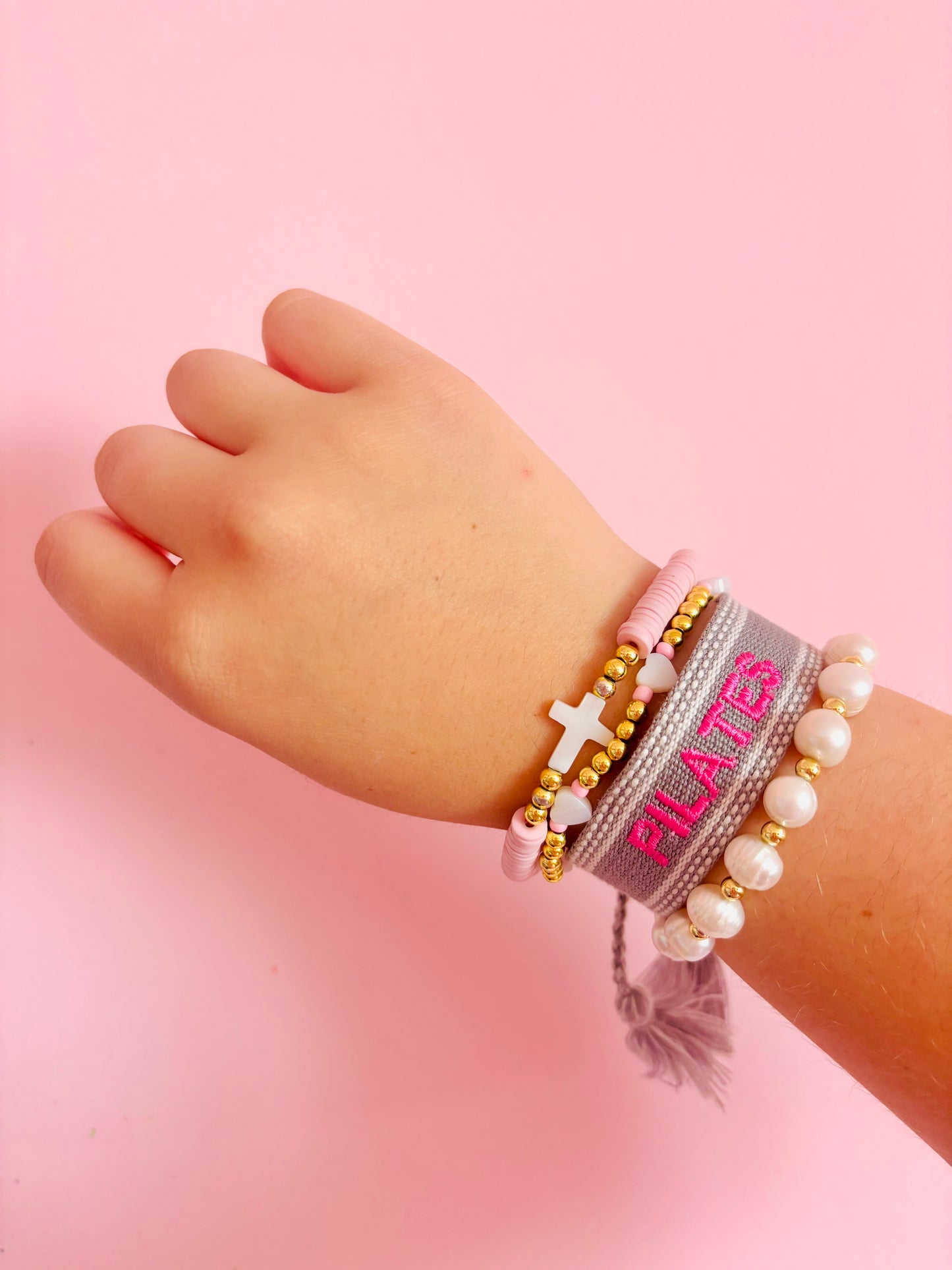 Pilates woven adjustable bracelet