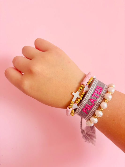 Pilates woven adjustable bracelet