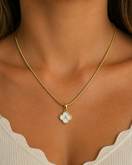 A Initial necklace in stainless steel