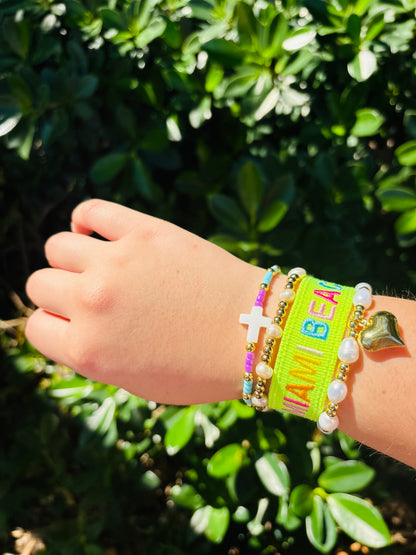 Miami Beach neon multicolored adjustable bracelet