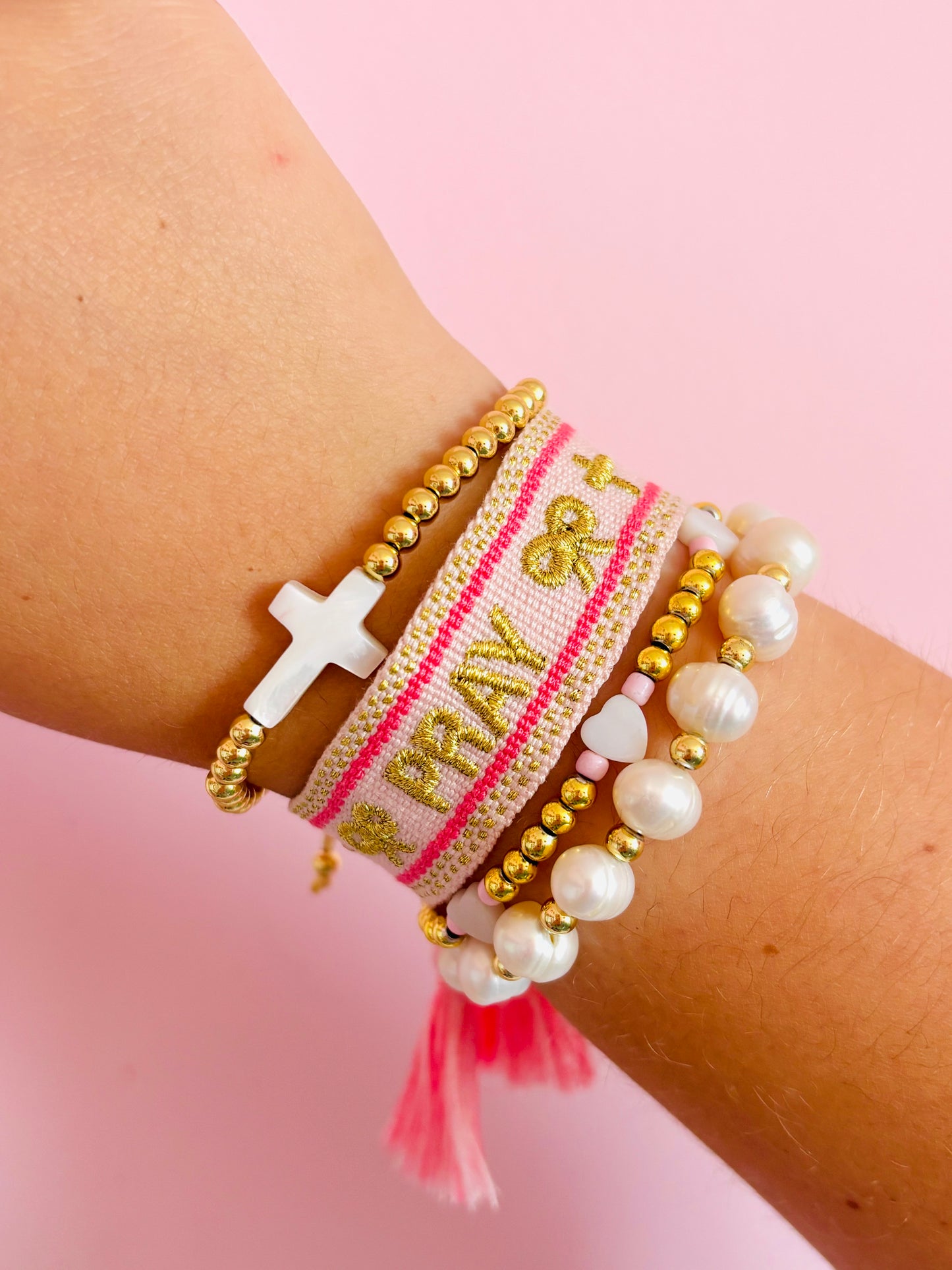 Pray woven adjustable Bracelet