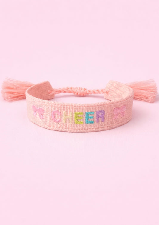 Cheer pastel woven adjustable Bracelet