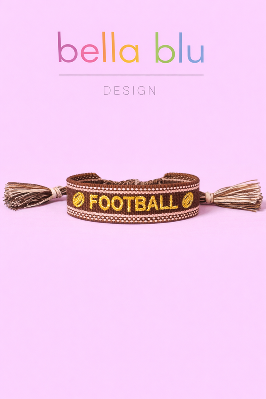 Football woven bracelet