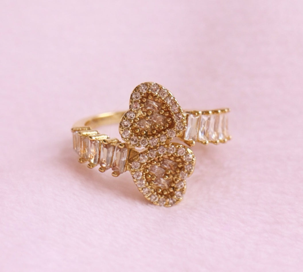 Hannabella 18k gold filled & cubic Zirconia ring
