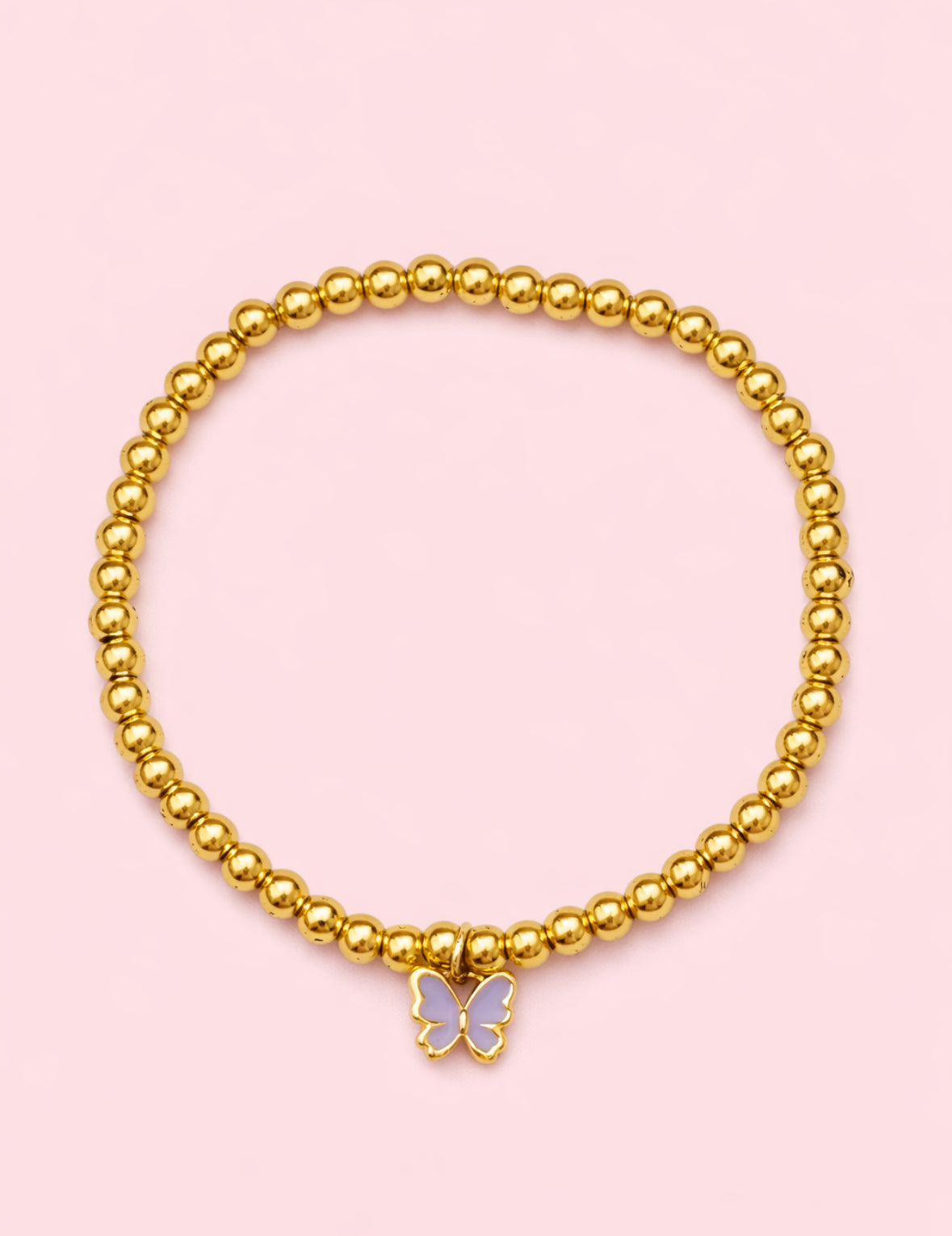 Liane 18k gold filled & purple butterfly bracelet