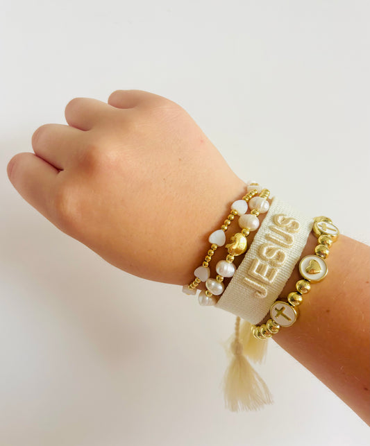 Jesus Cream woven adjustable bracelet