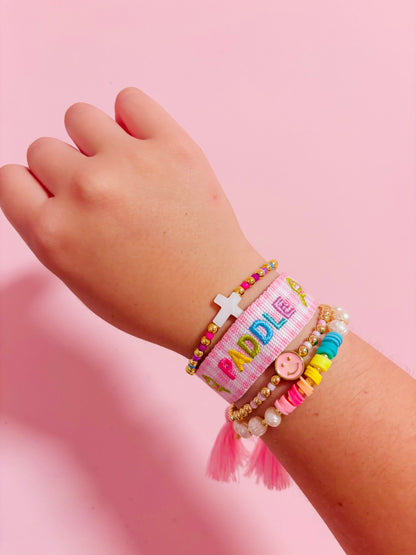 Paddle colorful woven adjustable Bracelet