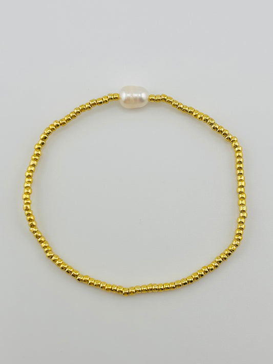 Zariah 18k gold filled fresh water pearl bracelet