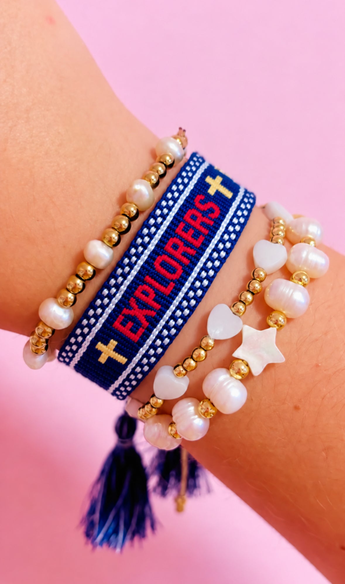 Preorder Columbus Explorers woven bracelet