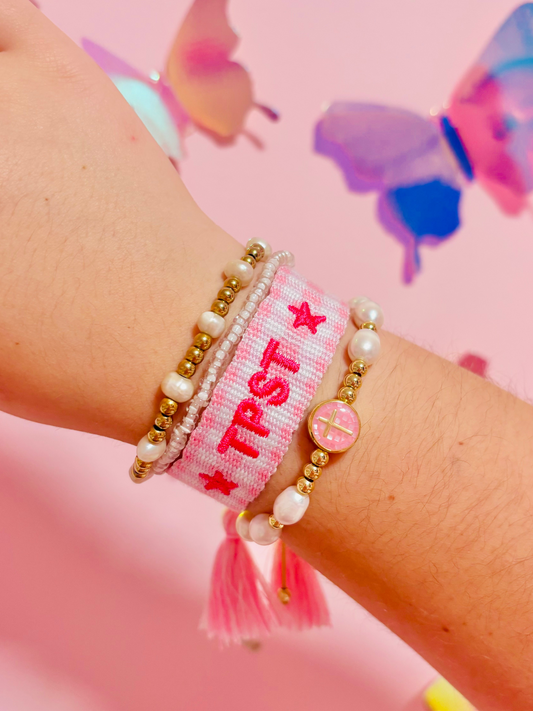That Pink Science Teacher woven Bracelet