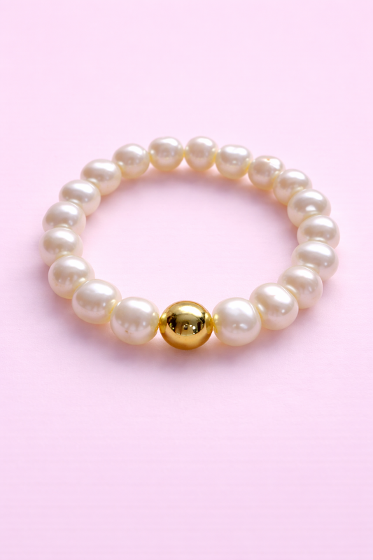 Handmade freshwater pearl ring in 18K gold filled beading – Bella Blu Design