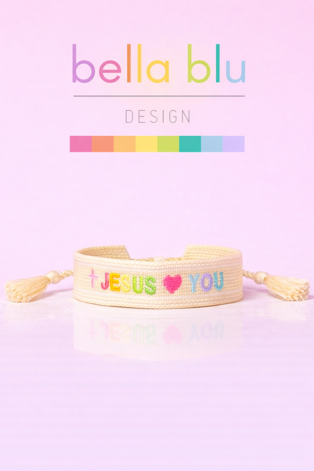 Jesus 💖 You adjustable washable woven bracelet
