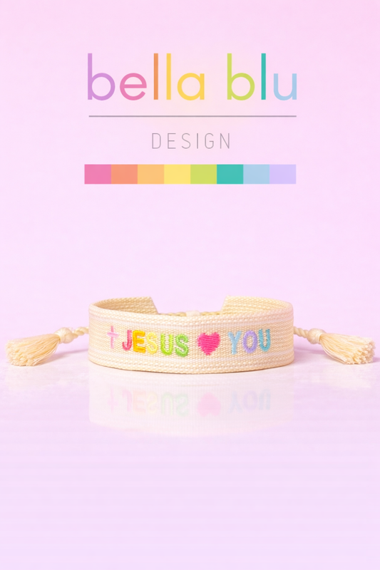 Jesus 💖 You adjustable washable woven bracelet