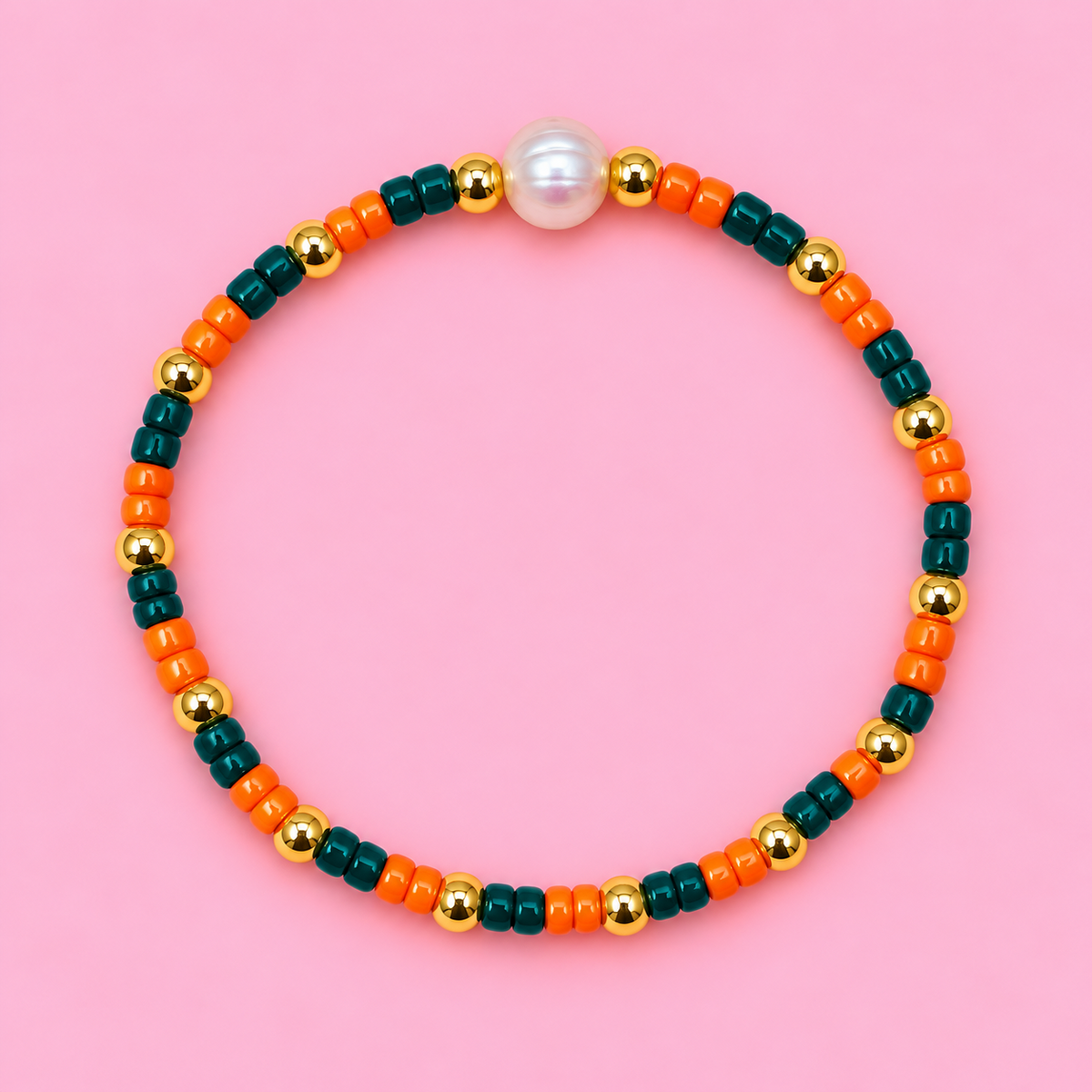 UM One pearl dainty 18k gold filled & Real fresh water pearl bracelet
