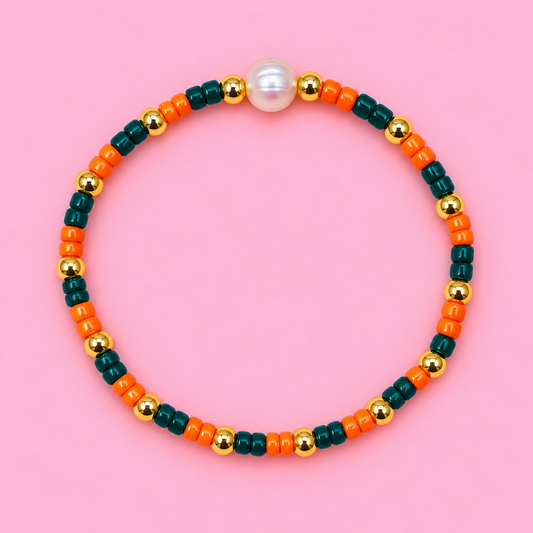 UM One pearl dainty 18k gold filled & Real fresh water pearl bracelet