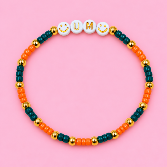 UM smiley face 18k gold filled Bracelet