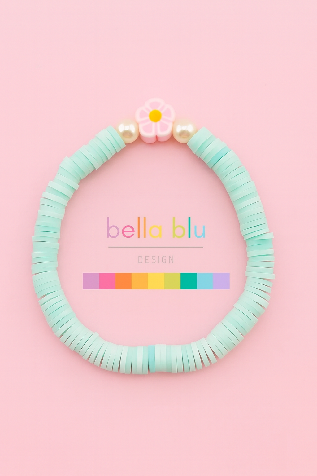 Alyssa light blue beaded bracelet