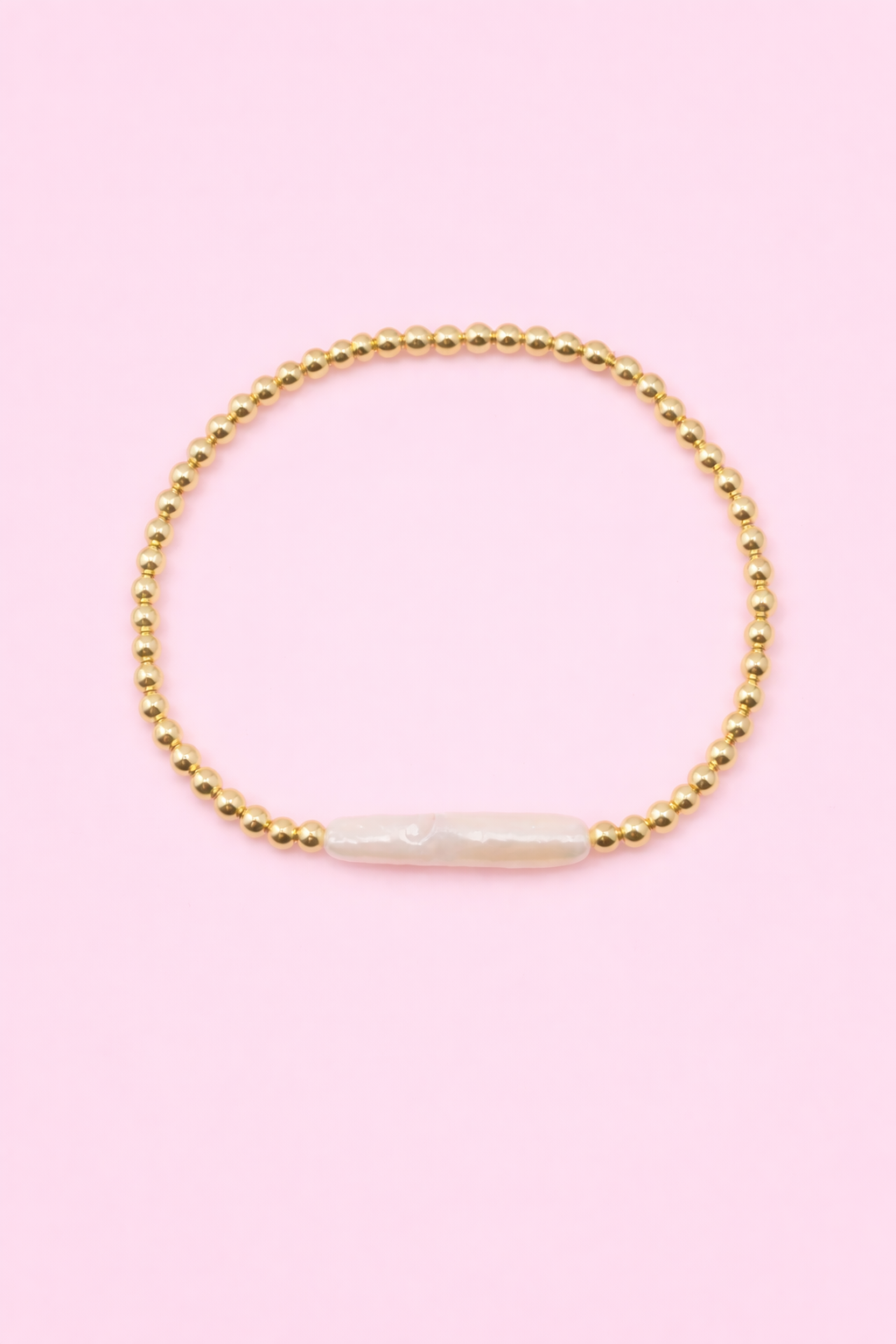 Mirelle Irregular 18k gold filled & pearl bracelet