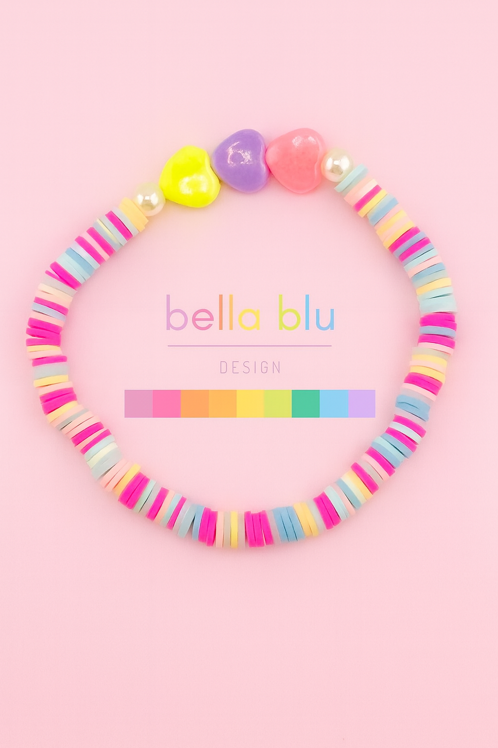 Eva colorful bead bracelet with elastic
