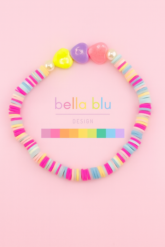 Eva colorful bead bracelet with elastic