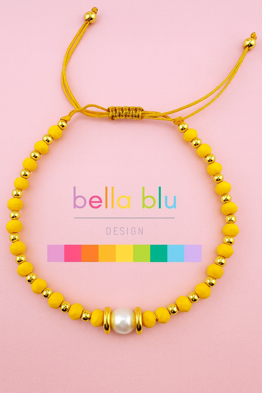 Elizabeth gold filled yellow beaded bracelet