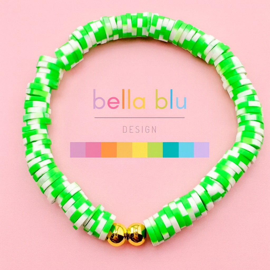 Gaile green and white gold filled bracelet