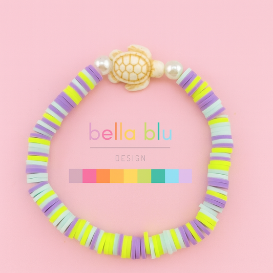 Elena purple and neon yellow bracelet