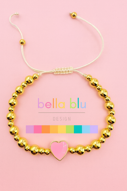 Samantha soft pink 18k gold filled bracelet