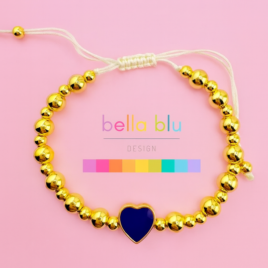 Samantha 18k gold filled and Purple Heart bracelet