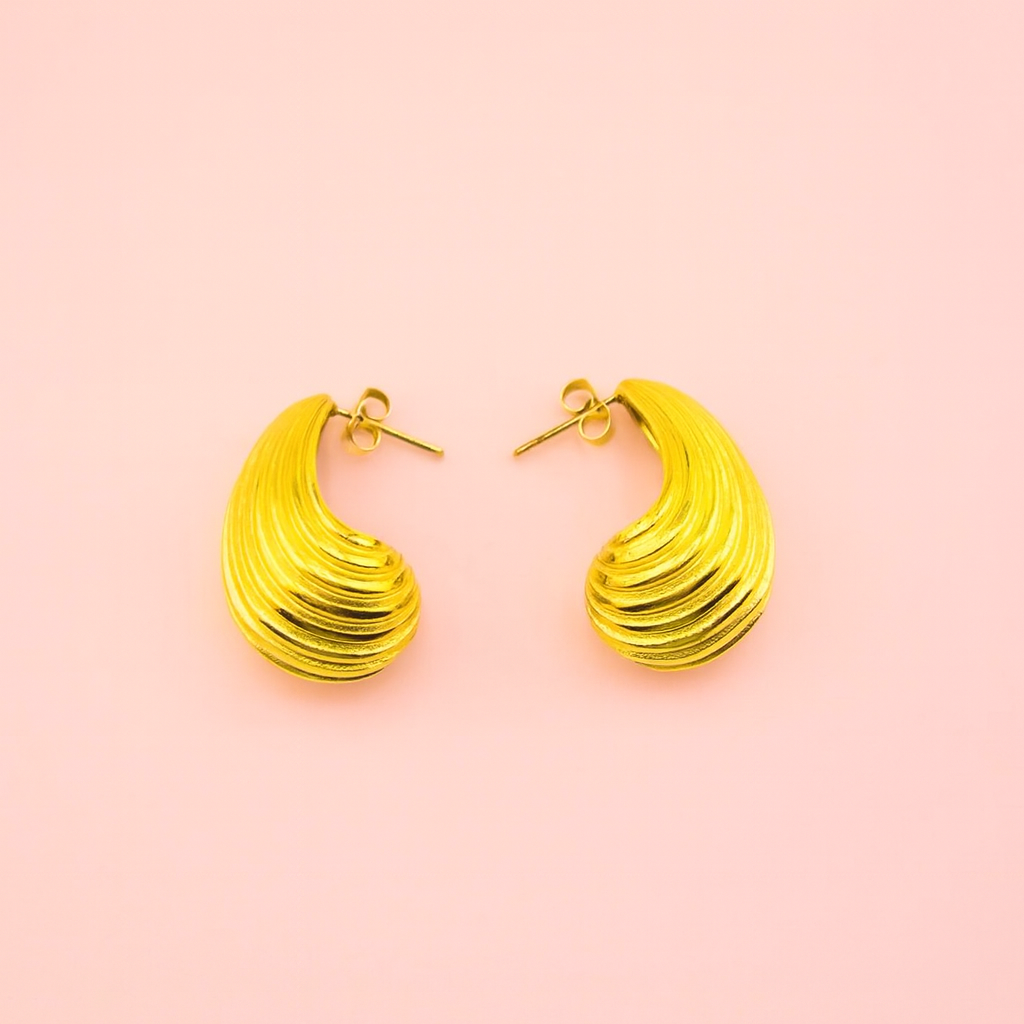 Iris rhinestone gold filled earrings