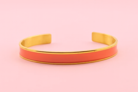 Kassandra orange 18k gold filled bangle bracelet