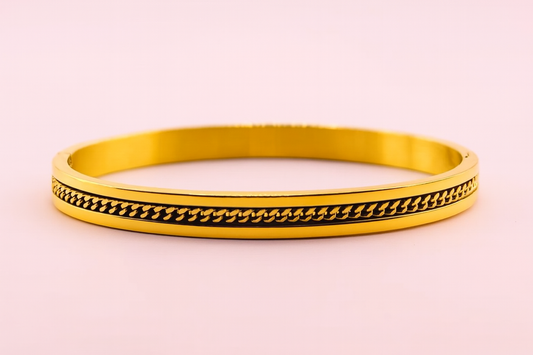 Barbara texture gold filled bangle bracelet