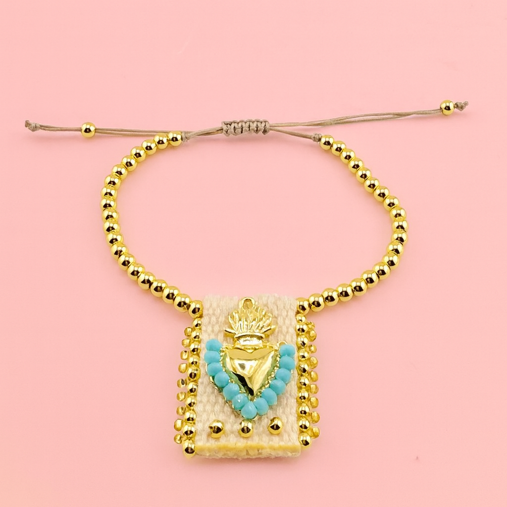 Gorgeous turquoise 18k gold filled bracelet adjustable