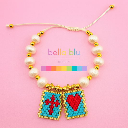 Monica fresh water pearl bracelet in 18k gold filled