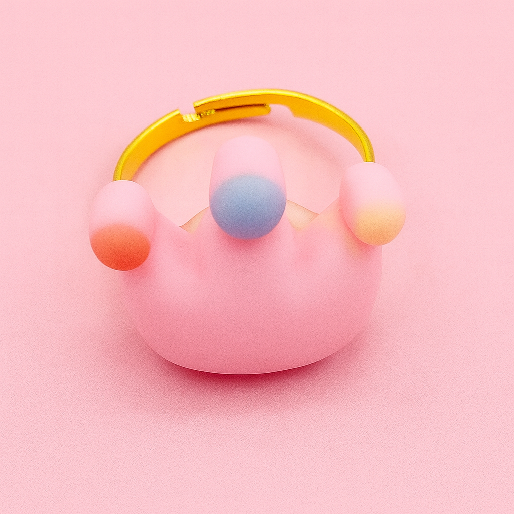 pink crown ring