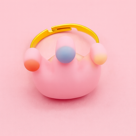 pink crown ring