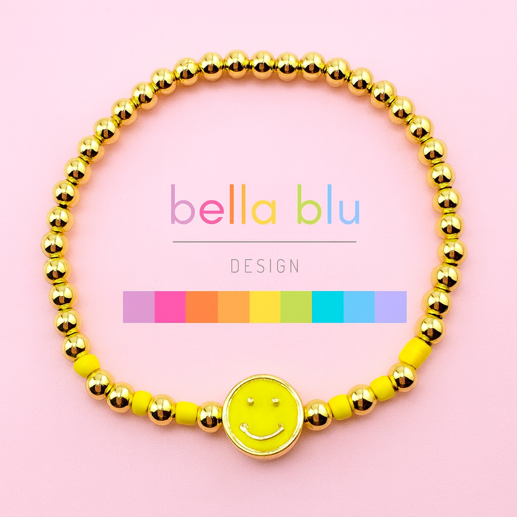 Savannah gold filled yellow smiley face bracelet