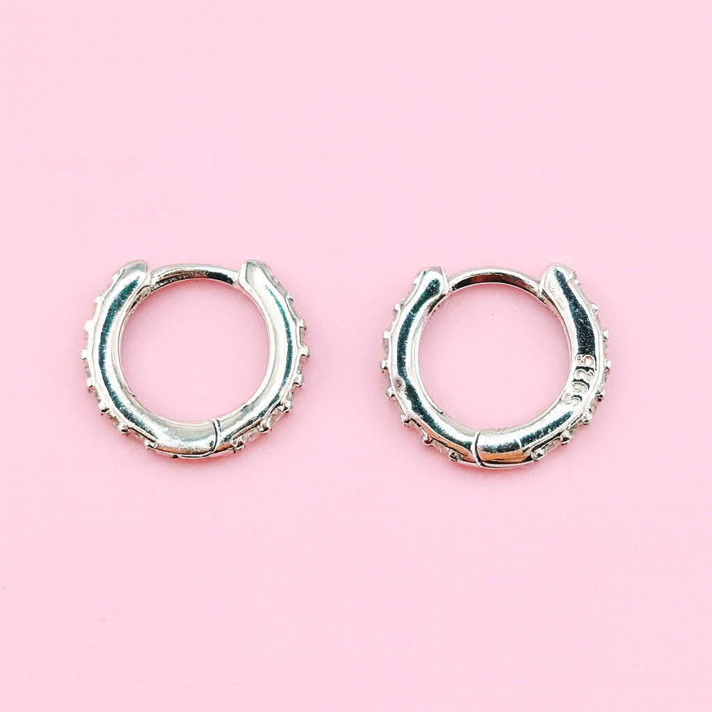 Carmen sterling silver earrings with rhinestones