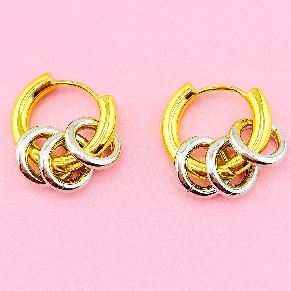 Sasha Silver and 18k gold Peruvian earrings